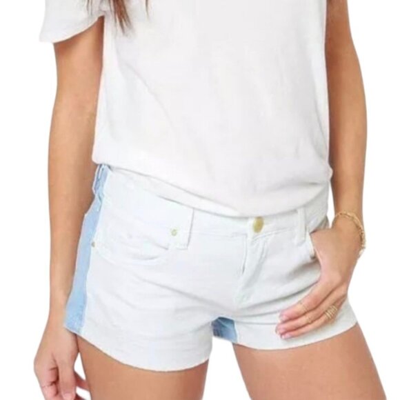 Blank NYC Little Queenie Two  Tone Jean Shorts - Picture 1 of 6